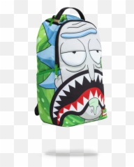 Sprayground - Rick Shark Backpack Painted Bags Sprayground Sprayground Split Camo Backpack Png,Book Bag Png