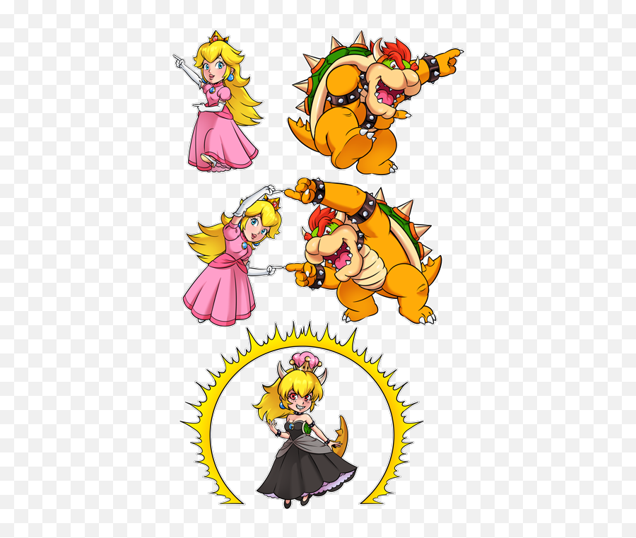 Parody Of Princess Peach And Bowser Aka Bowsette - Daisy Bowsette Png,Princess Peach Png