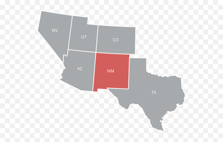 New Mexico Largest Employers - Texas Oklahoma And Arkansas Map Png,New Mexico Png
