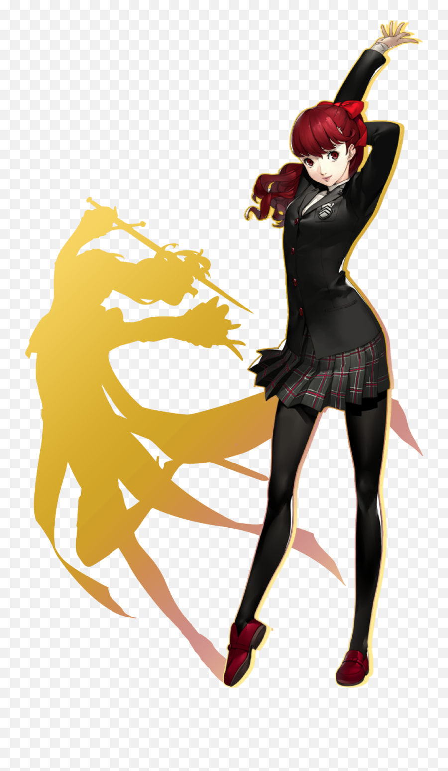 Kasumi With Silhouette Phantom Thief - Persona 5 Royal New Girl Png,Phantom Thieves Logo Png