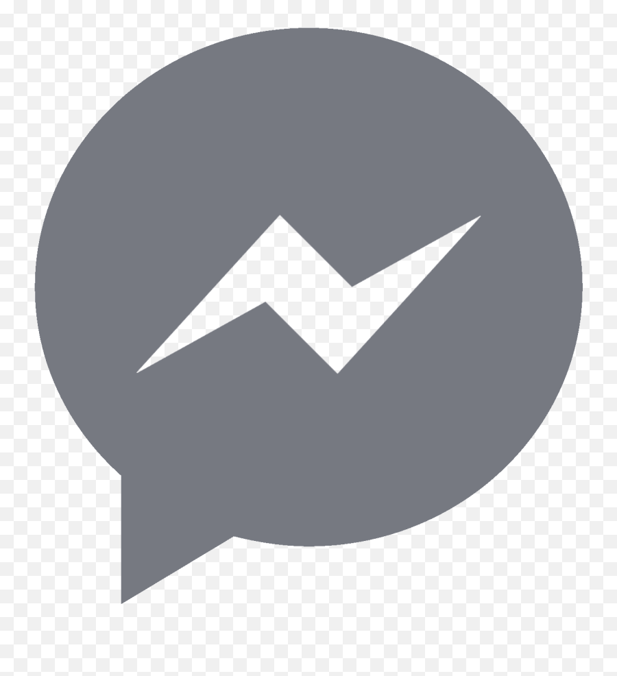 Messenger Icon Gray - Facebook Messenger Icon Grey Png,Facebook Messenger Png