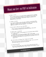Make An Easy Opt - in Checklist InDesign from Imagine Indesign png