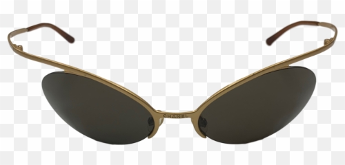 Chanel Logo Exagerated Frame Rimless Shades U2013 Treasures Of Nyc - Tan png