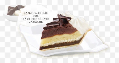 Download Hd Banana Creme With Dark Chocolate Ganache - Chocolate Png,Pie Png