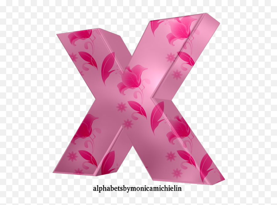 Monica Michielin Alfabetos Pink Flowers Pastel Alphabet - Girly Png,Pink Pinterest Icon