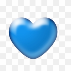 3d Blue Heart Png Image Transparent Background - Pink
