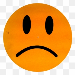 Orange Sad Face Clip Art Png Image - Orange Sad Face Clipart,Sad Face Transparent