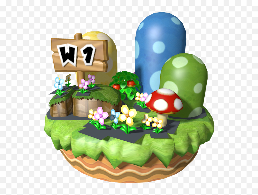 Wii - New Super Mario Bros Wii World 1 The Models Resource New Super Mario Bros Wii All World Models Png,Super Mario Bros 3 Icon