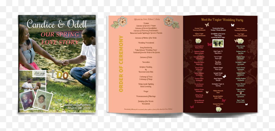 Wedding Program With A Theme Spring Love Story Png Groomsmen Icon