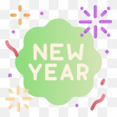 Happy New Year - Free birthday and party icons January 1 New Day png