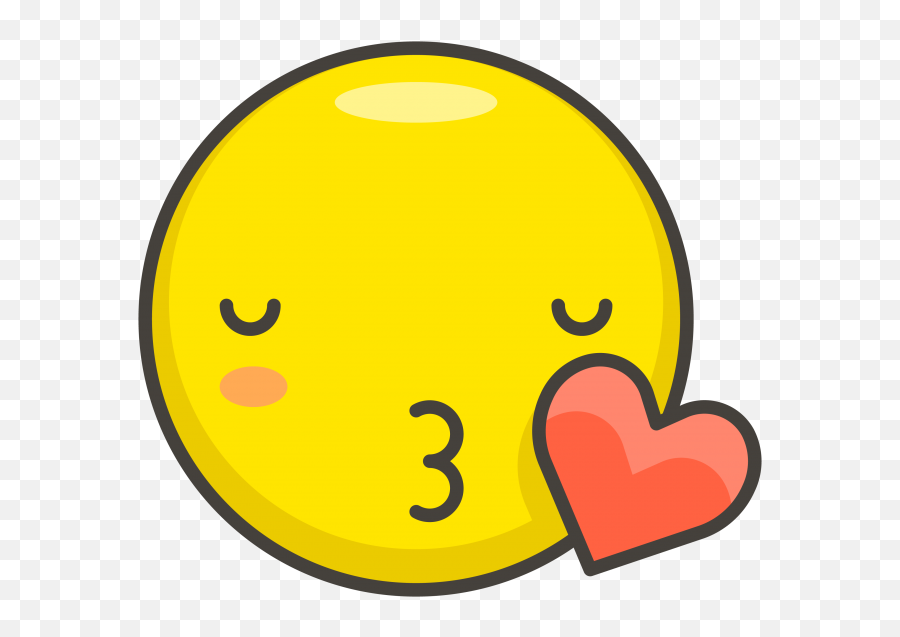 Kissing Face With Closed Eyes And Heart Png Emoji Transparent