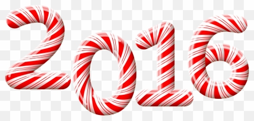 2016 Christmas Candy Cane Png Image - Numbers