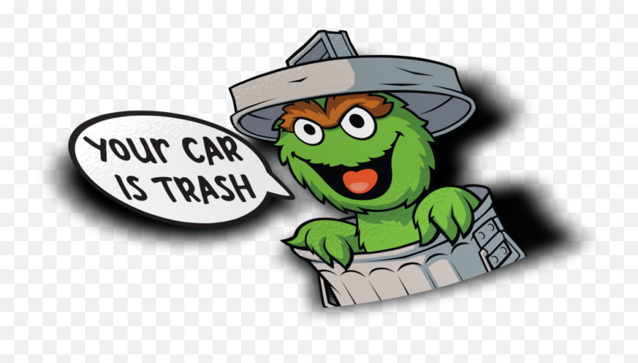 Oscar The Grouch Sticker U2013 Sugoi International - Oscar The Grouch Sticker Png,Oscar The Grouch Png