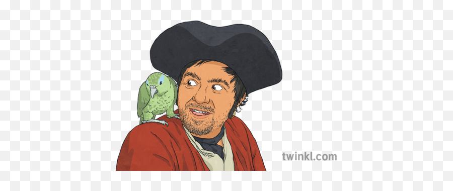Robert Newton Long John Silver Pirate - Cartoon Png,Pirate Parrot Png