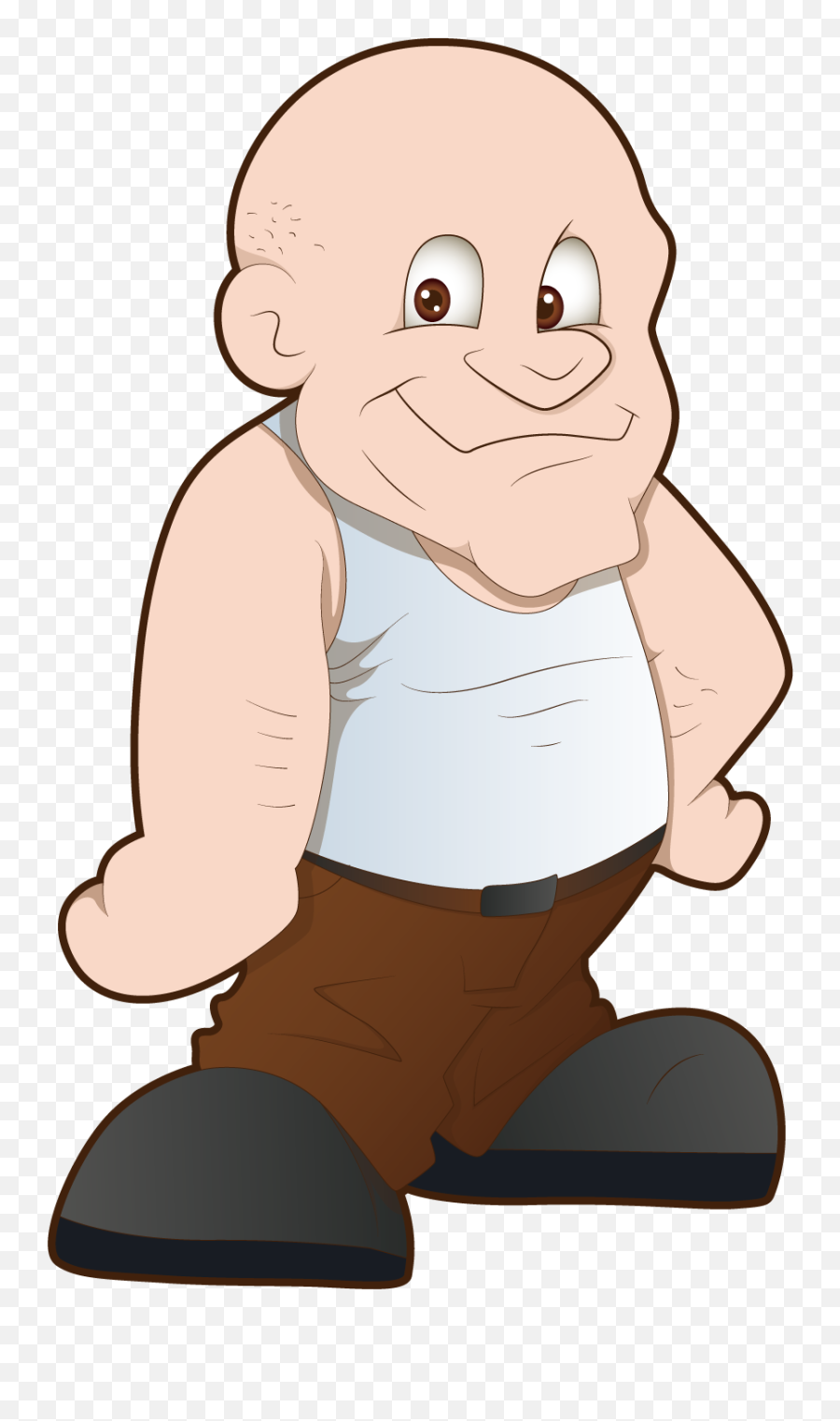 Download Bald Clipart Head - Bald Head Cartoon Character Png,Bald Head Png