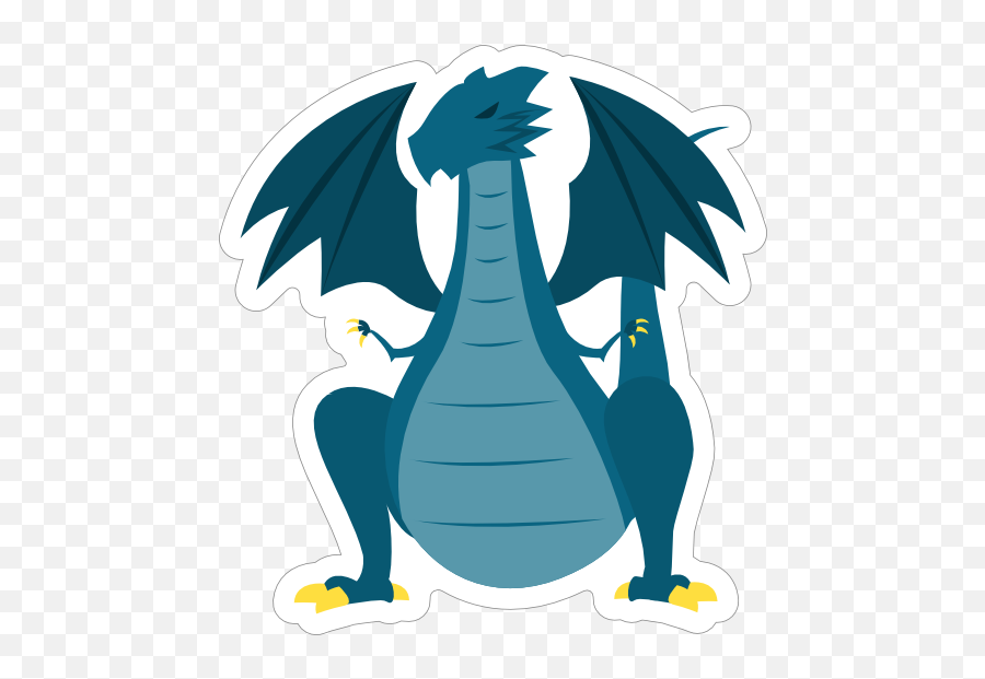 Menacing Blue Dragon Sticker - Cartoon Png,Blue Dragon Png