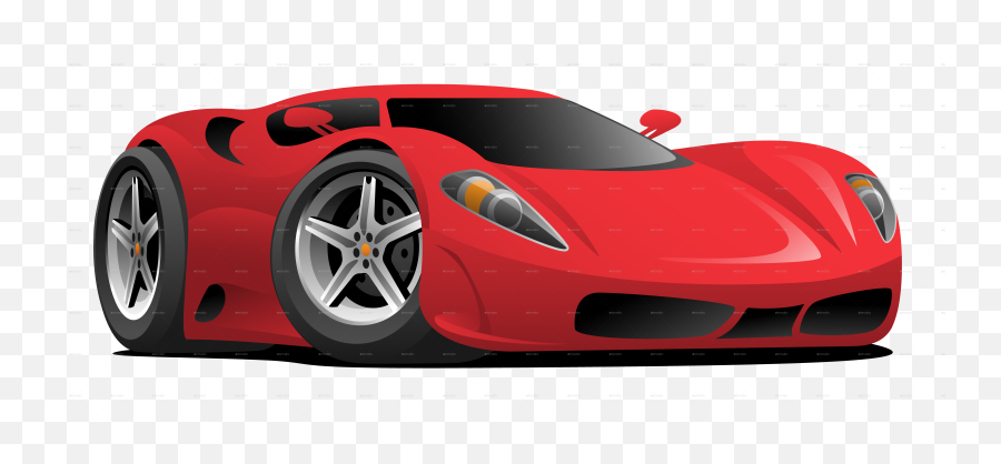 Download Hd Red Sportscar - Cartoon Images Of Sports Car Cartoon Png,Car Cartoon Png