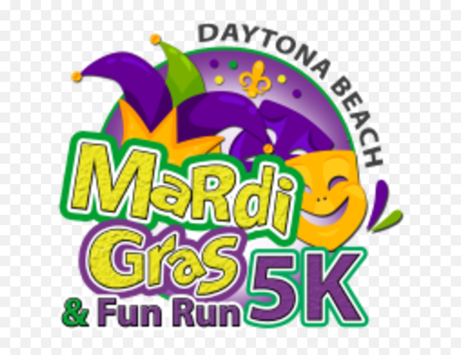 Mardi Gras 5k U0026 Fun Run - Daytona Beach Fl 5k Running Clip Art Png,Mardi Gras Beads Png