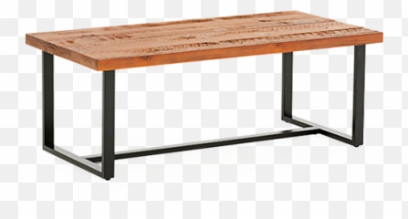 Metal Coffee Table With Wood Top Png