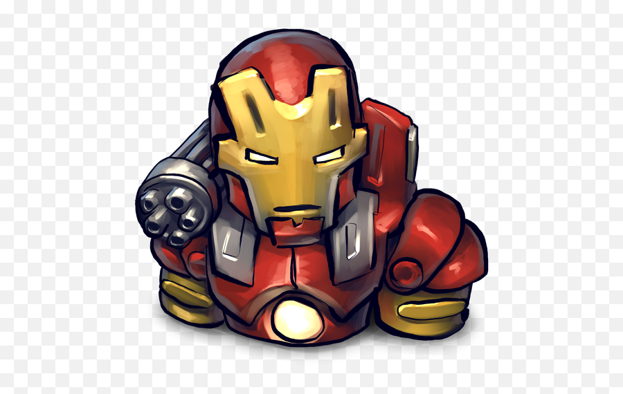 Iron Man Gattling Gun Icon Png Clipart Image Iconbugcom - Png,Man With Gun Png