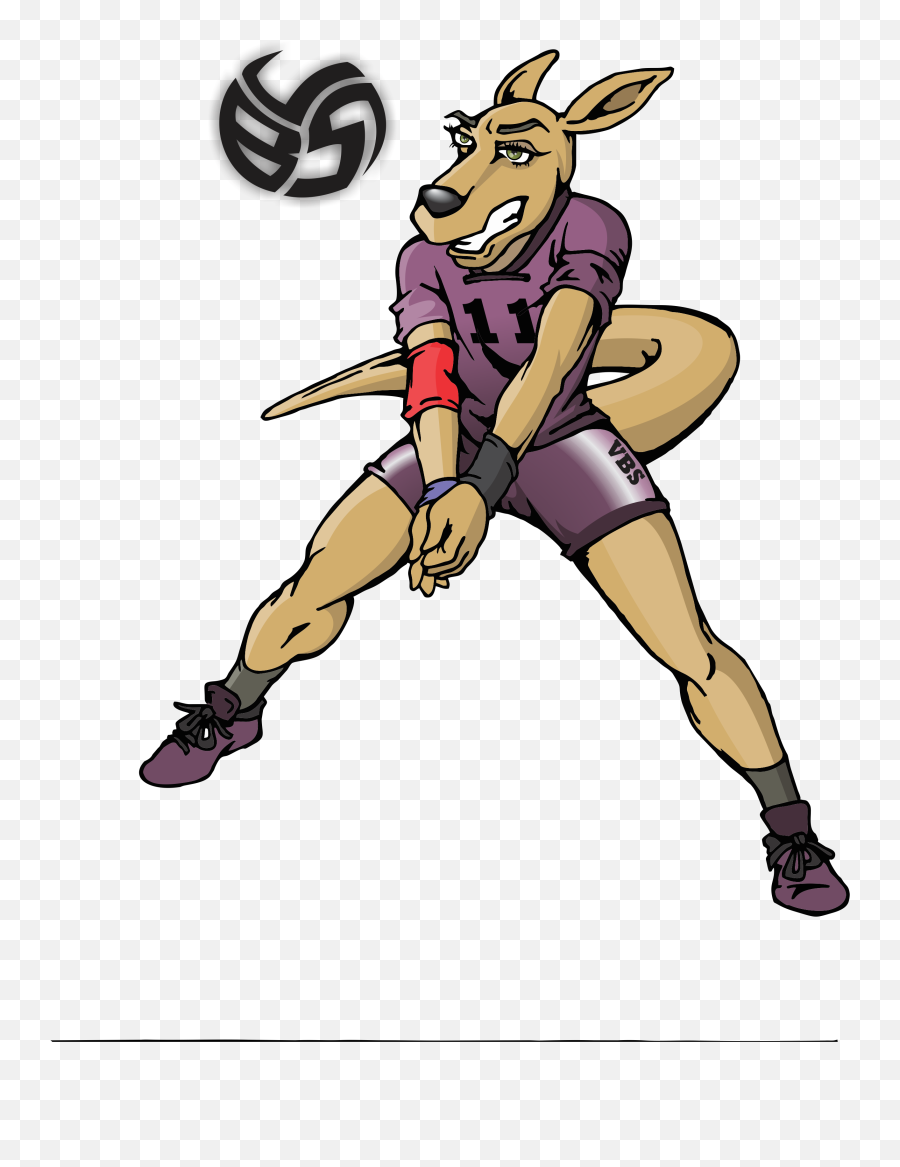 Meet Resee The Kangaroo And Passing Specialist - Volleyball Png,Volleyball Logo