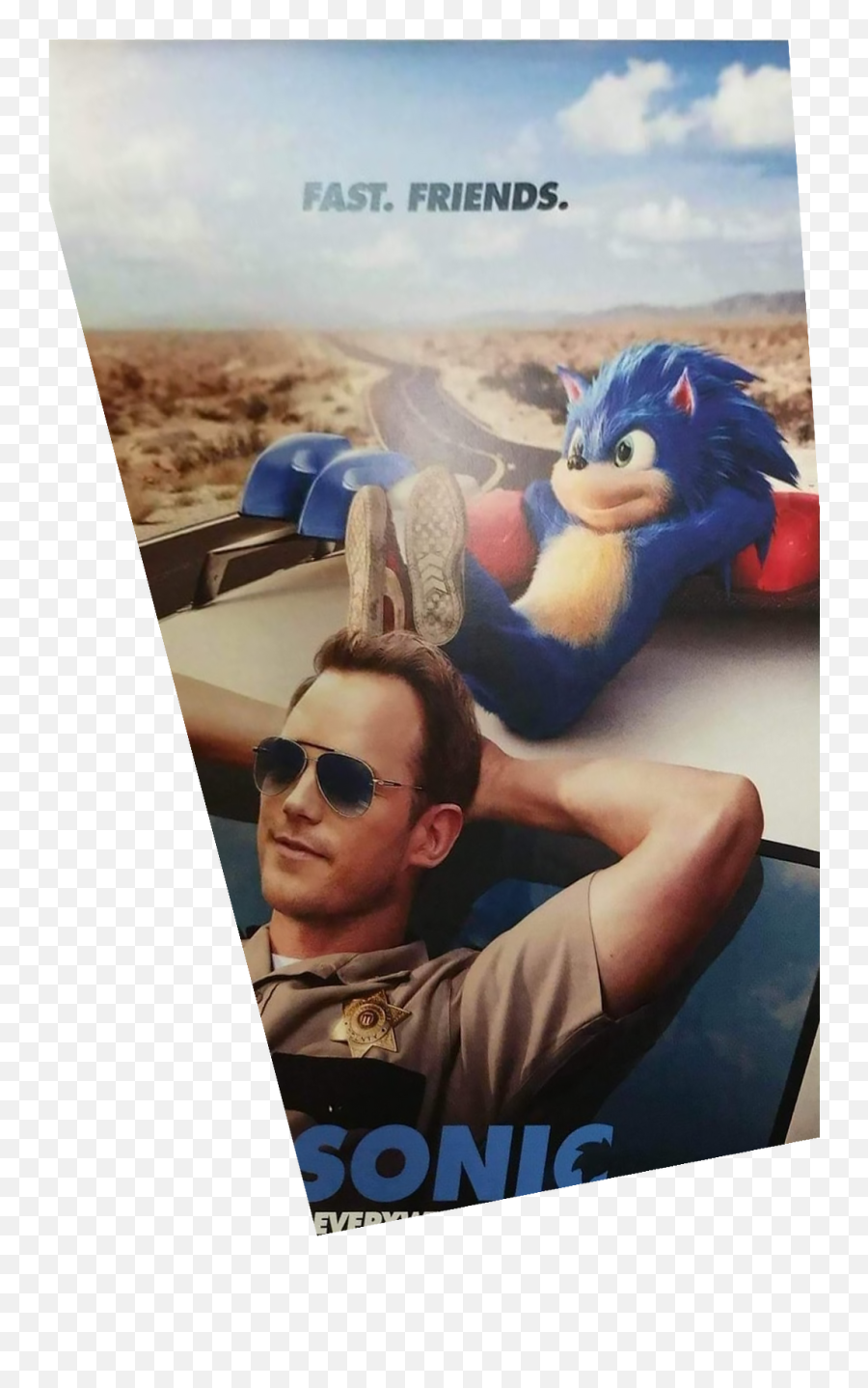 How The Leaked Chris Pratt Design Of Sonic Actually Looked - Sonic The Hedgehog Movie Fast Friends Poster Png,Chris Pratt Png