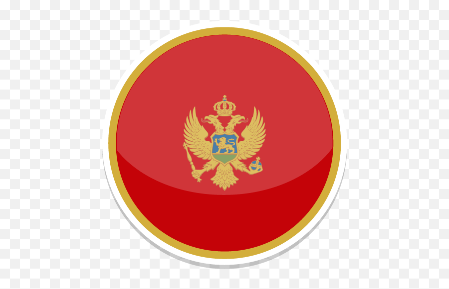 Montenegro Icon Myiconfinder - Montenegro Flag Round Png,Oman Flag Png