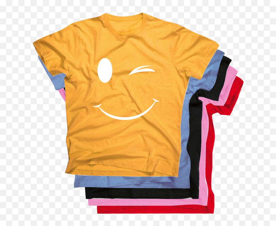 Smiley Wink Tee - T Shirts Designs Png,Blank Tshirt Png