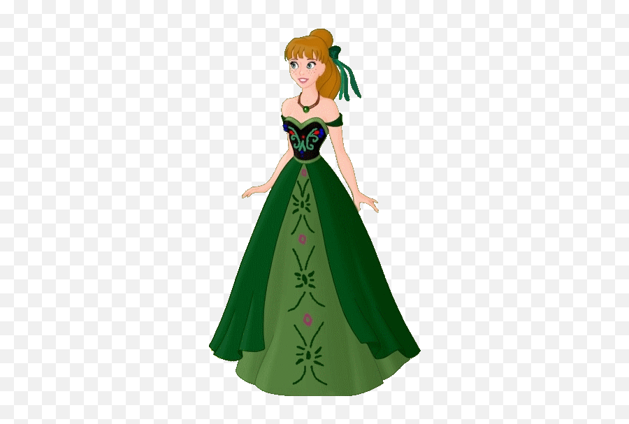 Anna Frozen - Anna Princess Cartoon Hd Png Download Princess Dress Green Png,Anna Frozen Png