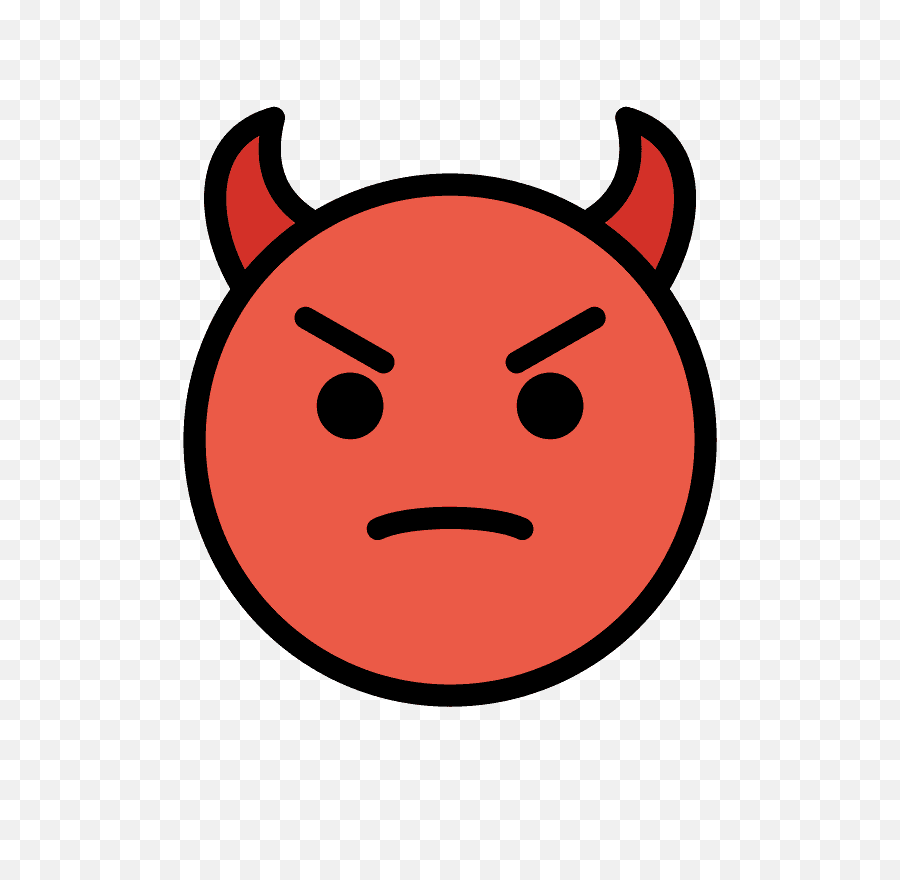 Angry Face With Horns Emoji - Red Png,Angry Face Emoji Png