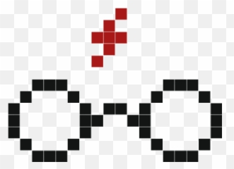Harry Potter Scar And Glasses - Easter Pixel Art Egg png