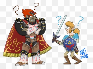 Ganondorf And Link Meet In Smash Bros Ultimate - By Noah Smash Bros Ganondorf Art Png,Ganon Png