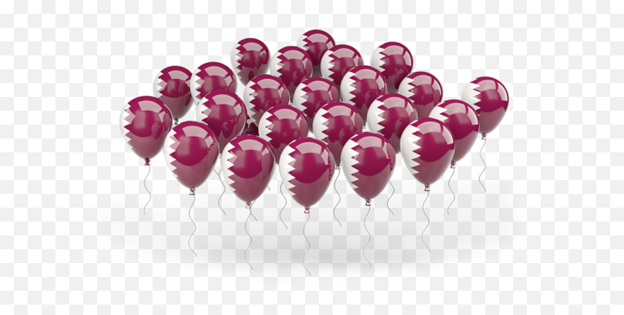 Balloons Illustration Of Flag Qatar - Bahrain Flag Balloon Png,Purple Balloons Png