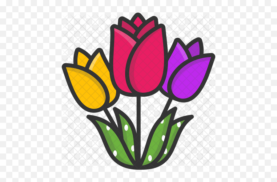 Tulips Icon - Floral Png,Tulips Png