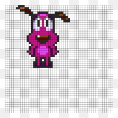 The Cowardly Dog Perler Bead Pattern - Courage The Cowardly Dog Pixel Art Png,Courage The Cowardly Dog Png