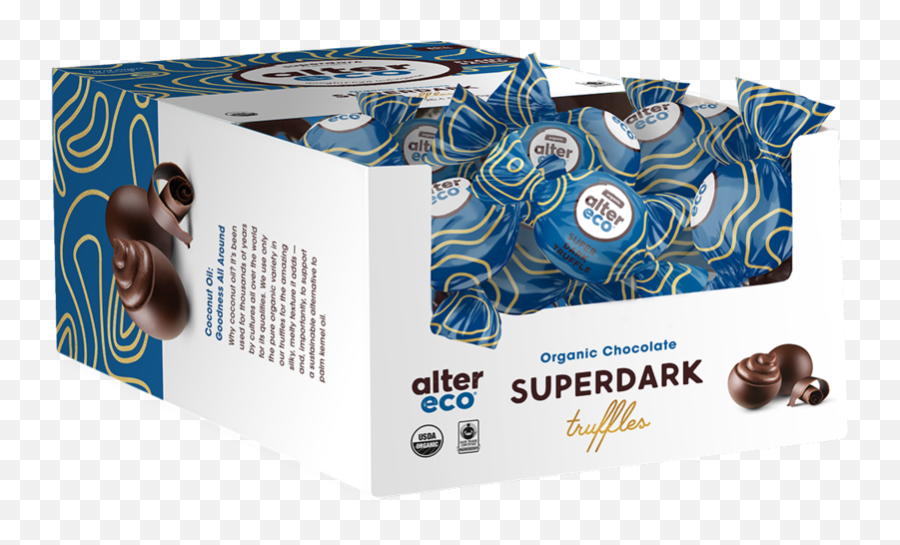 Superdark Organic Truffles 60 - Piece Box Alter Eco Png,Super Why Png