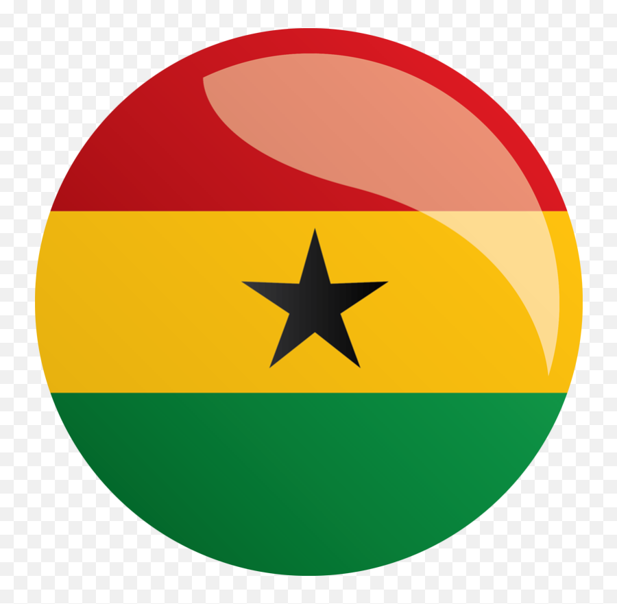 Ghana Flag Png Image With No Background - Ghana Flag Round Png,Ghana Flag Png