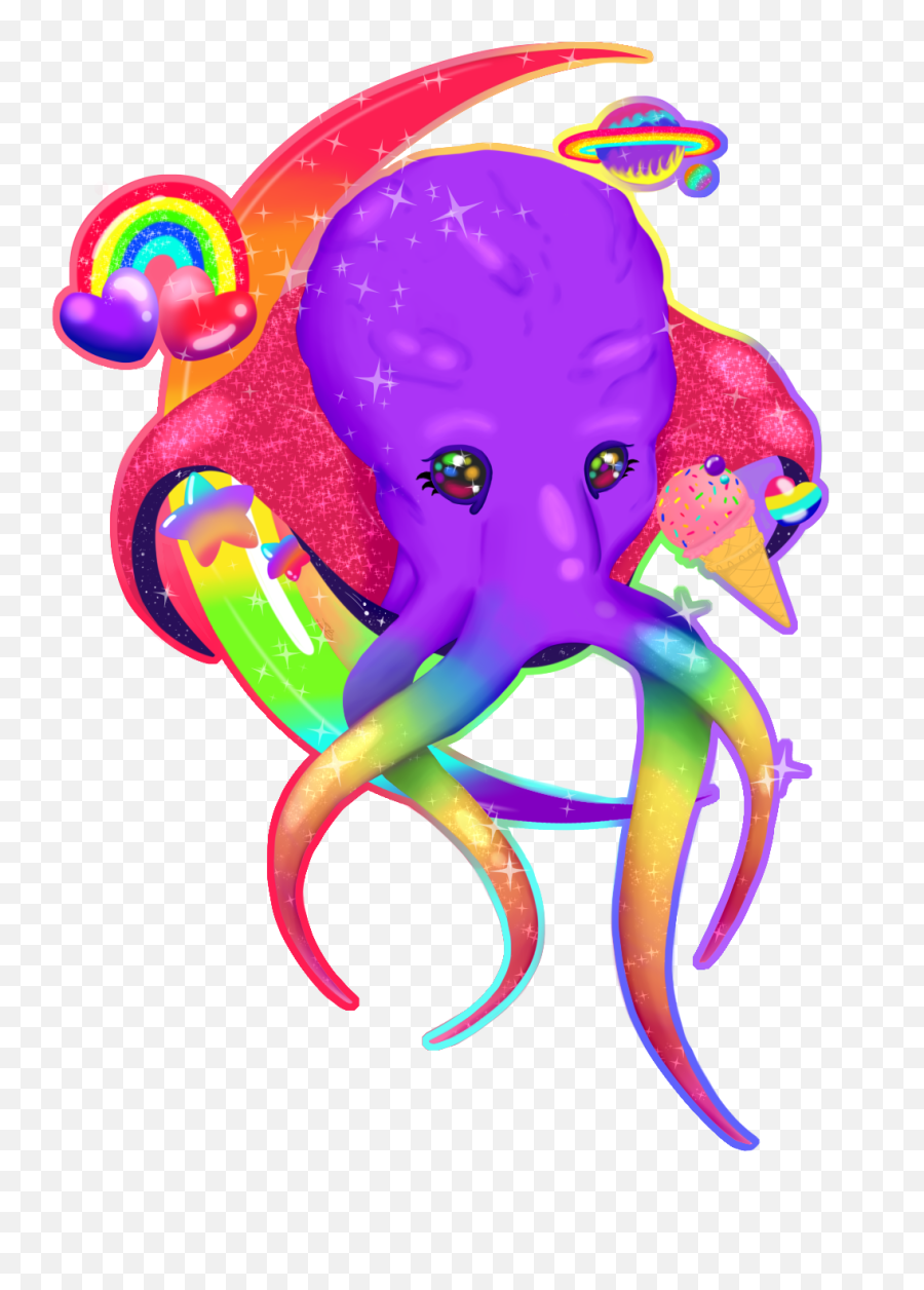 Lisa Frank Illithid Art - Common Octopus Png,Lisa Frank Png