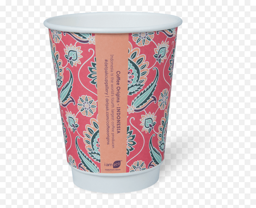 Detpak I Am Eco Coffee Origins Double Wall Hot Cups - Ceramic Png,Double Cup Png