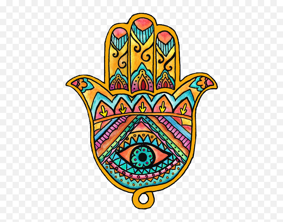 Download Footer Logo - Hand Of Fatima Colorful Png,Hamsa Png