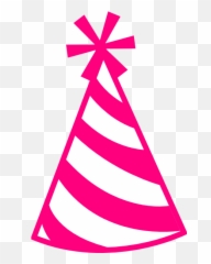 Trans - Birthday Hat Clipart Black And White png