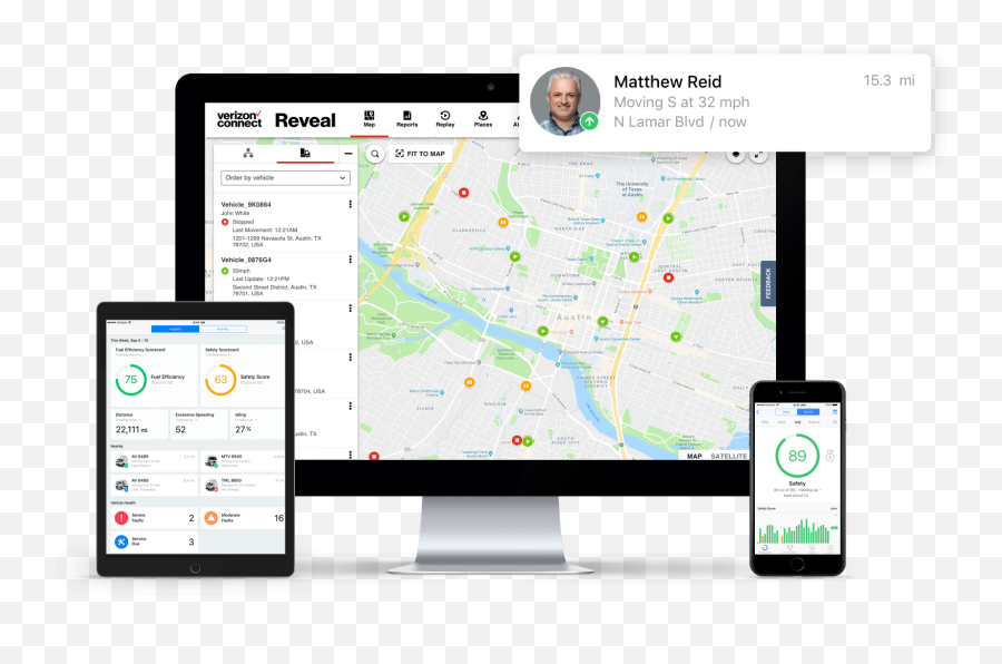 Gps Fleet Tracking Software System Verizon Connect Png Flee Services Icon