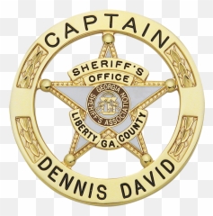 Georgia Sheriffu0027s Association 5 Point Star Badge S617 - png