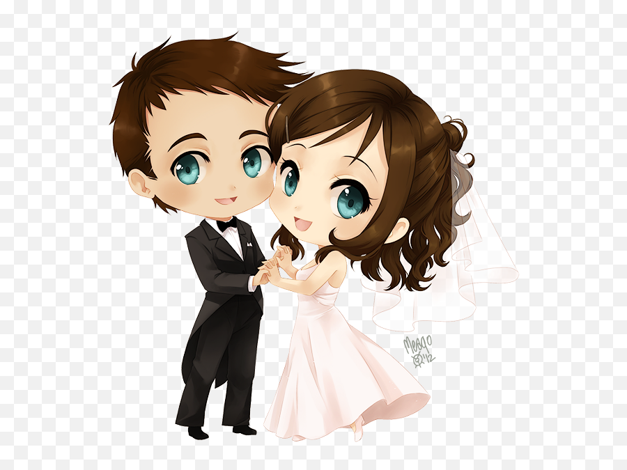 Kawaii Casamento Png Fofo Chibi - Cute Wedding Couple Clipart Png,Married Couple Png