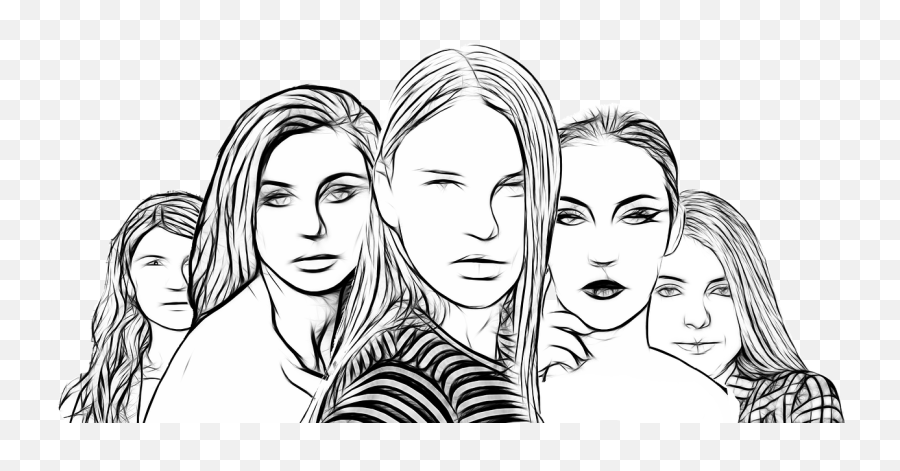 Perché Tutte Dovremmo Essere Morgana - Lo Sbuffo Group Of Women Black And White Clipart Png,The Icon By Kramskoy