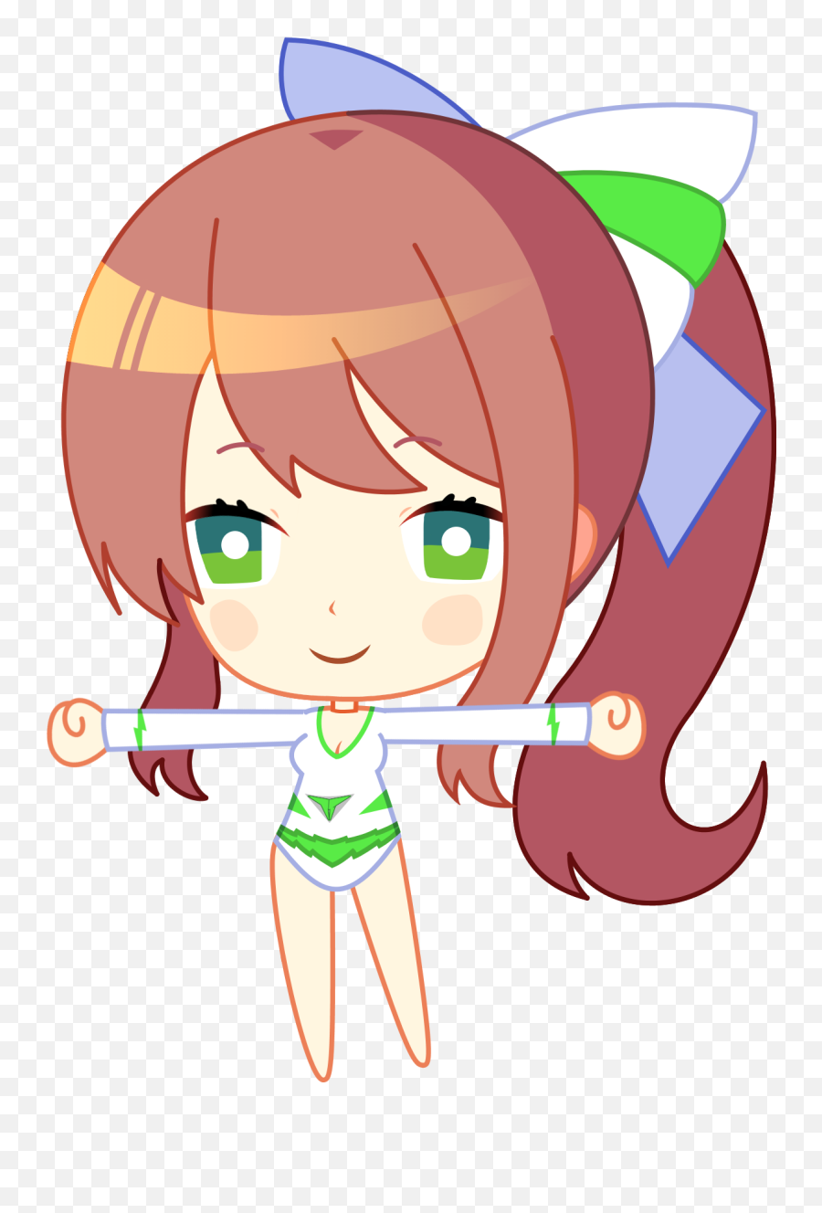 Monikau0027s Thighs - Doki Doki Literature Club Chibi Monika Png,Miu Iruma Icon