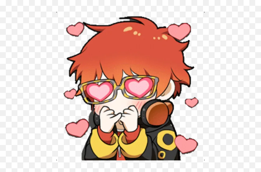 Mystic Messenger Stickers By Haru Sticker Maker For Whatsapp Mystic Messenger Stickers Png Zen