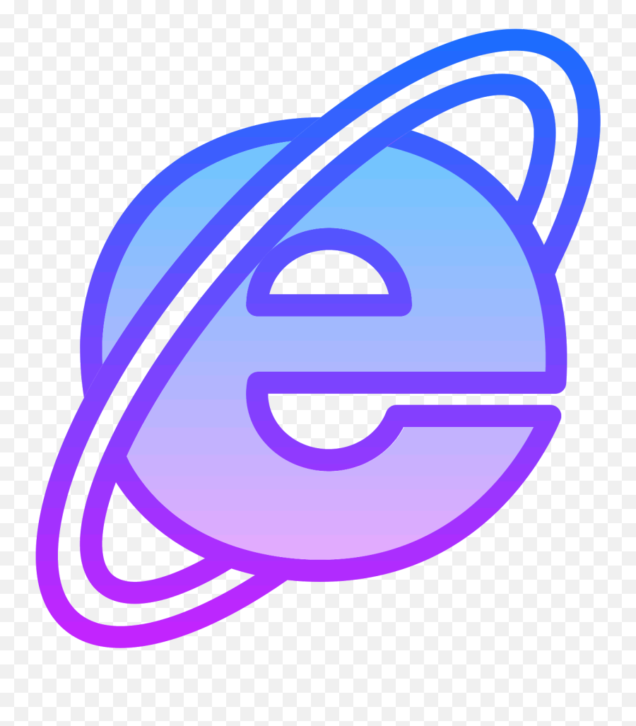 Internet Explorer Icon In Gradient Line Style - Internet Explorer Icon Hd Png,Purple Internet Icon