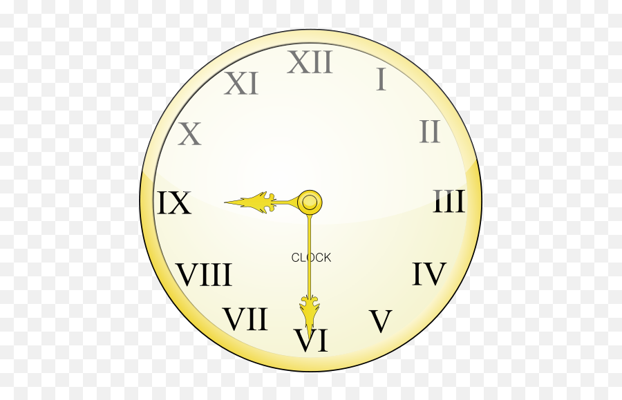 Fileround Clock 930svg - Wikimedia Commons Roman Numeral Clock Png,Clock Png