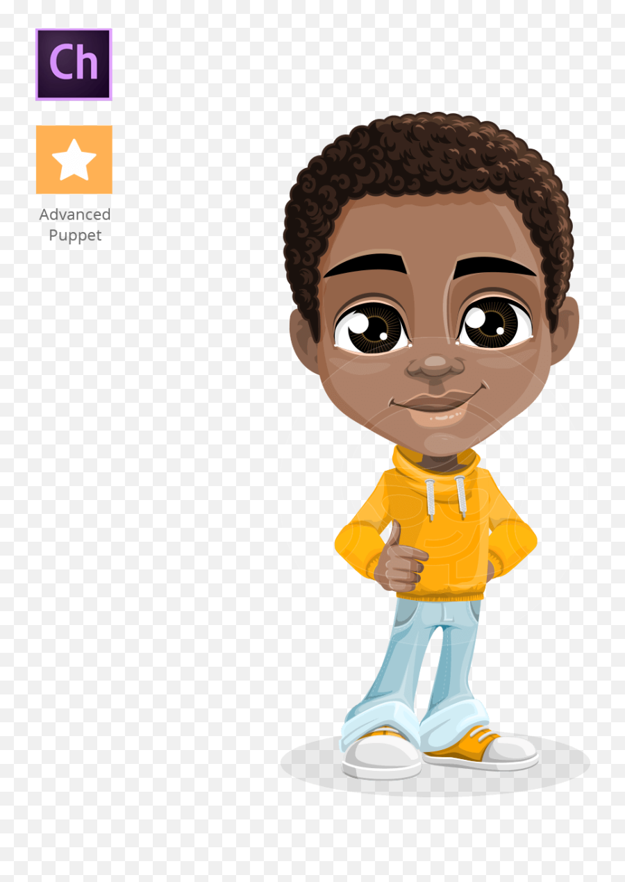 Little Boy Png - African American Black Boy Cartoon,Cartoon Kid Png